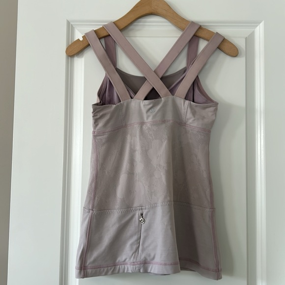 Lululemon Luxtreme Chaturanga Tank w Built in Bra Double Straps, Soft Lavender - Picture 9 of 15